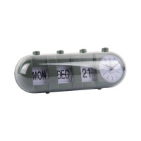 Budík Retro Tube Calendar Flip Karlsson KA6045GR, 10cm